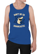 Sharkastic Humor Graphic Art Men's Tank Top