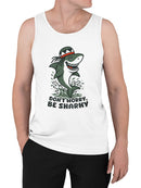 Chill Shark Design "Don't Worry, Be Sharky Men's Tank Top