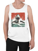 Ferocious Shark Attack Art Men's Tank Top