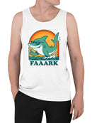Cool Shark Sunset Attitude Men's Tank Top