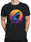 Retro Sunset Shark Attack Men's T-shirt