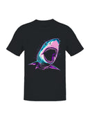 Neon Shark Art with Vibrant Colors Men's T-shirt