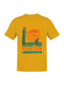 Fin in the Sun Vintage Design Men's T-shirt