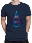 Neon Splash Shark Attack Art Men's T-shirt
