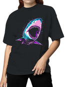 Neon Shark Art with Vibrant Colors Women's T-shirt