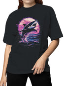 Retro Shark Surge at Sunset Women's T-shirt