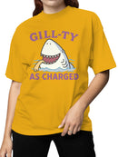 Gill-ty Shark Humor Design Women's T-shirt