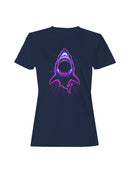 Neon Retro Shark Attack Women's T-shirt