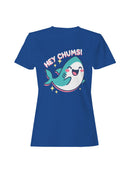 Cheerful Shark "Hey Chums!" Design Women's T-shirt