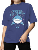 You're Fin-Tastic Cute Shark Design Women's T-shirt