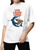Shark Pizza Fun Slogan Design Women's T-shirt
