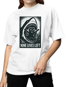 Nine Lives Left: Cat vs Shark Women's T-shirt