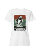 Great White Shark Splashing Sea Women's T-shirt