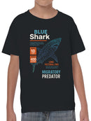 Blue Shark Migratory Predator Youth's T-shirt