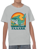 Cool Shark Sunset Attitude Youth's T-shirt
