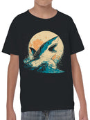 Majestic Shark Under Moonlight Youth's T-shirt