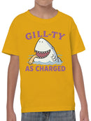Gill-ty Shark Humor Design Youth's T-shirt