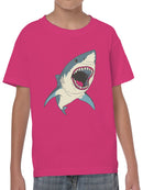 Ferocious Great White Attack Youth's T-shirt