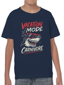 Vacation Mode Carnivore Shark Youth's T-shirt