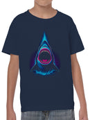 Neon Splash Shark Attack Art Youth's T-shirt