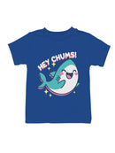 Cheerful Shark "Hey Chums!" Design Youth's T-shirt