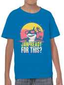 Jawsome Sunset Shark Vibes Youth's T-shirt