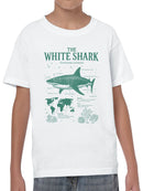 White Shark Anatomy and Habitat Youth's T-shirt