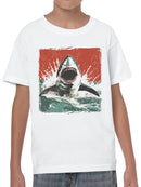 Ferocious Shark Attack Art Youth's T-shirt
