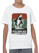 Great White Shark Splashing Sea Youth's T-shirt