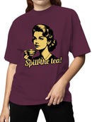 Vintage "Spill the Tea" Design Women's T-shirt