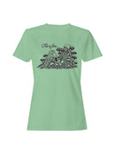 Skeleton Amidst Mushrooms - This is Fine Women's T-shirt