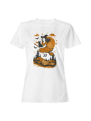 Enchanted Witch and Moon Scene Women's T-shirt