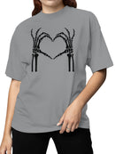 Skeleton Hands Make Heart Women's T-shirt