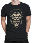 Fierce Werewolf Roar Illustration Men's T-shirt