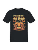 Retro Pixel Halloween Pumpkin Men's T-shirt