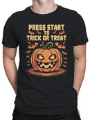 Retro Pixel Halloween Pumpkin Men's T-shirt