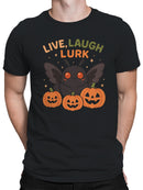Live Laugh Lurk Moth and Pumpkins Men's T-shirt