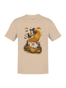 Enchanted Witch and Moon Scene Men's T-shirt