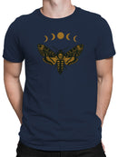 Celestial Moth with Moon Phases Men's T-shirt