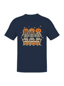 Pumpkin Skeletons Hear See Speak No Evil Men's T-shirt