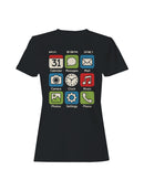 Retro Mobile App Icons  Women's T-shirt
