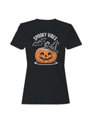 Spooky Vibes Halloween Pumpkin Women's T-shirt