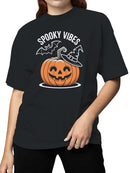 Spooky Vibes Halloween Pumpkin Women's T-shirt