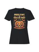 Retro Pixel Halloween Pumpkin Women's T-shirt