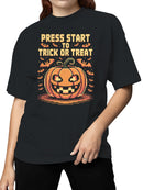 Retro Pixel Halloween Pumpkin Women's T-shirt