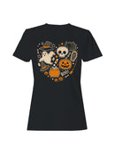 Spooky Halloween Icons Collage Women's T-shirt