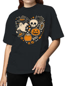 Spooky Halloween Icons Collage Women's T-shirt