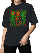 Pumpkin Skeleton Dance Party Women's T-shirt