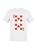 Ten of Hearts Playing Card Men's T-shirt