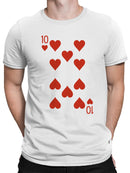 Ten of Hearts Playing Card Men's T-shirt